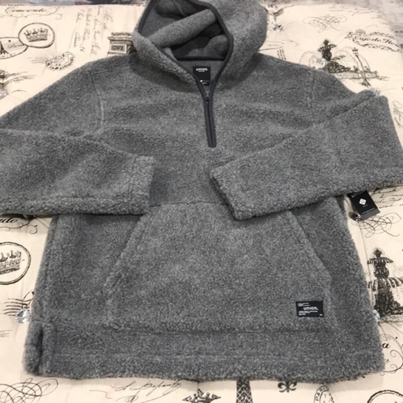 Union Men's Turner Teddy-Fleece Quarter-Zip Hoodie - Picture 3 of 6